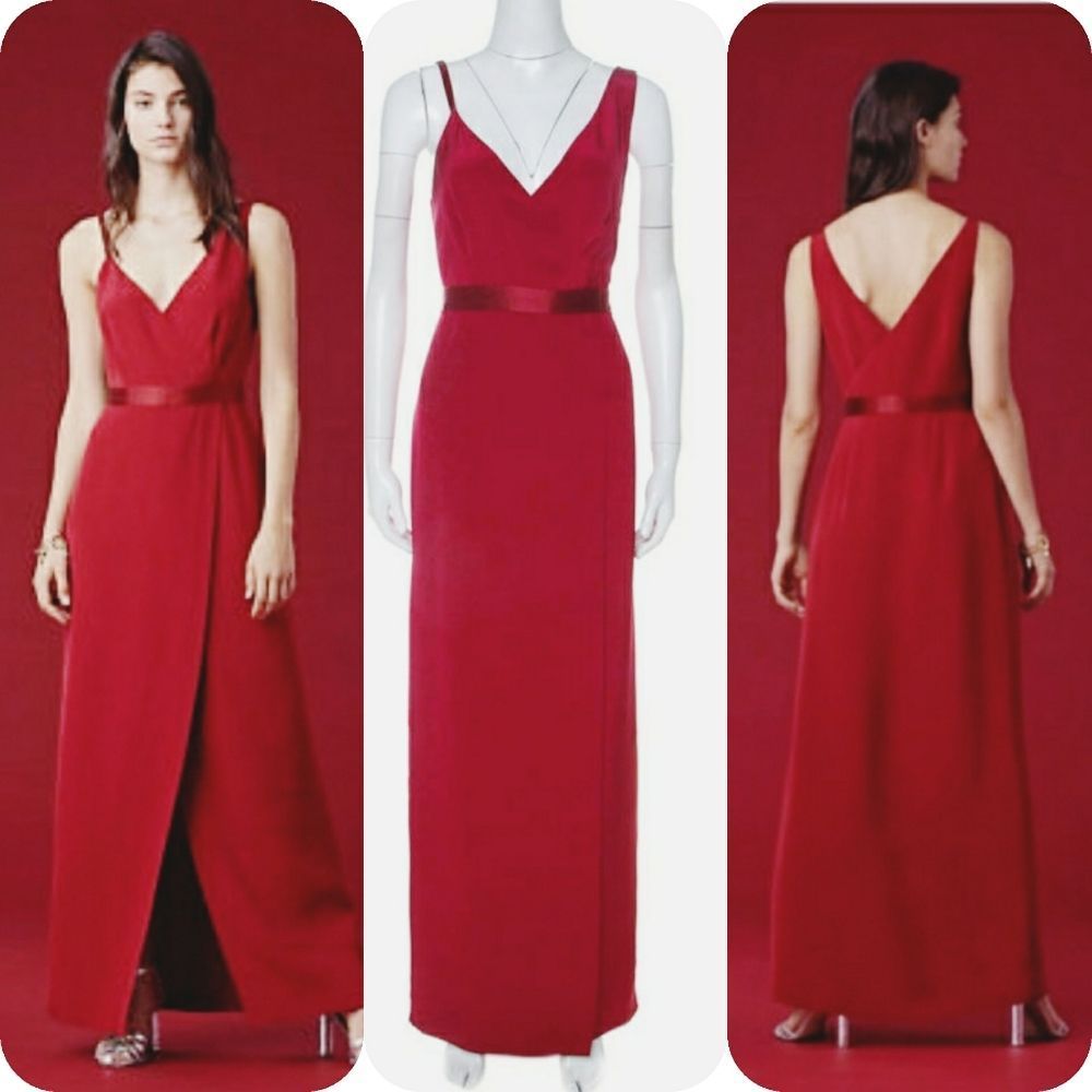 Diane von FurstenbergRed Asymmetric Side - Picture 1 of 10